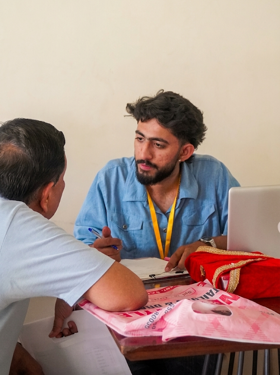 Doctor checking a patient